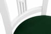 TILU Krzesło do jadalni glamour butelkowa zieleń ciemny zielony/biały - zdjęcie 7