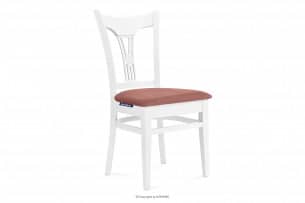 TILU, https://konsimo.pl/kolekcja/tilu/ Krzesło do jadalni glamour różowe różowy/biały - zdjęcie