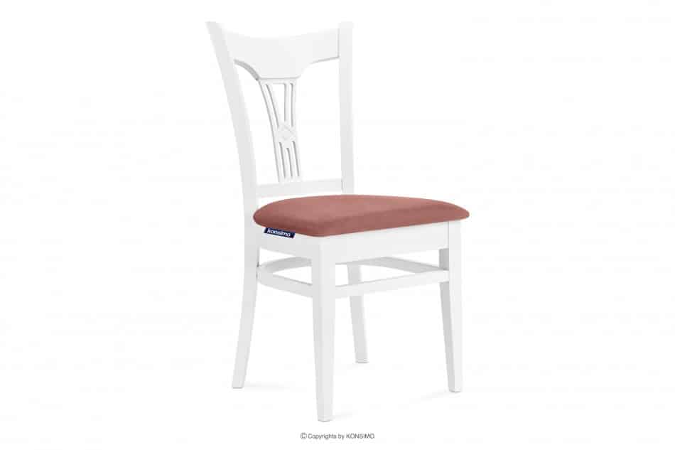 TILU Krzesło do jadalni glamour różowe różowy/biały - zdjęcie 0