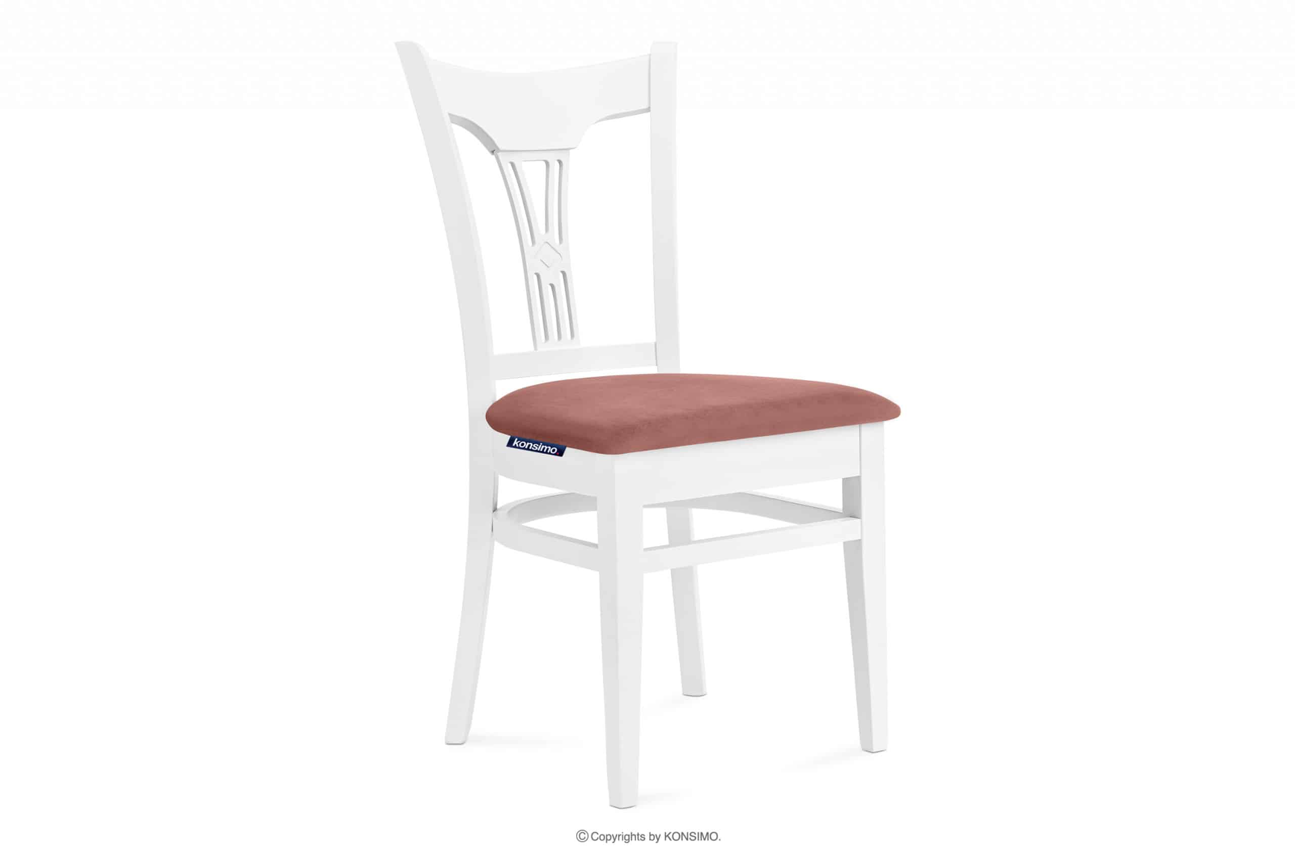 Krzesło do jadalni glamour różowe