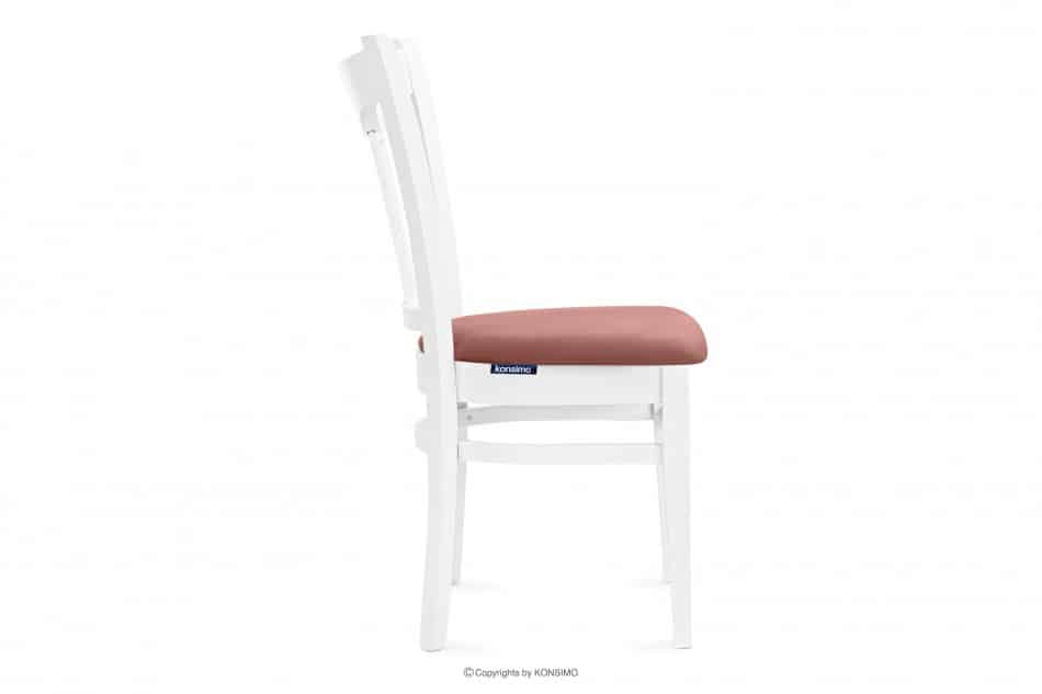 TILU Krzesło do jadalni glamour różowe różowy/biały - zdjęcie 3