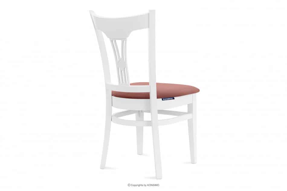 TILU Krzesło do jadalni glamour różowe różowy/biały - zdjęcie 4