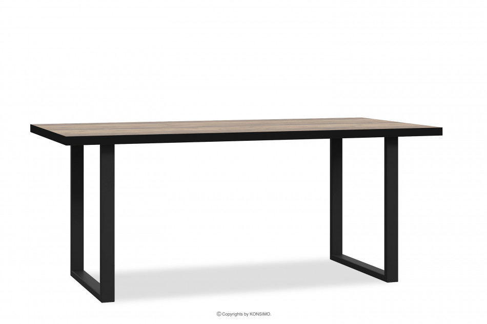 HAYATO Stół do salonu na czarnych nogach loft świerk alpejski/czarny - zdjęcie 2