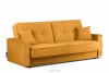 ORIO Żółta rozkładana kanapa do salonu welur żółty - zdjęcie 3