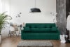 ORIO Zielona rozkładana kanapa do salonu welur zielony - zdjęcie 2