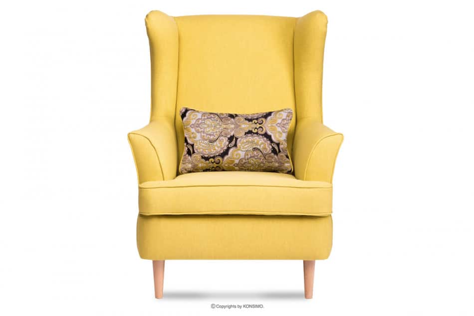 STRALIS Skandynawski fotel żółty na nóżkach żółty - zdjęcie 0