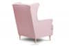 STRALIS Skandynawski fotel pudrowy róż na nóżkach różowy - zdjęcie 5