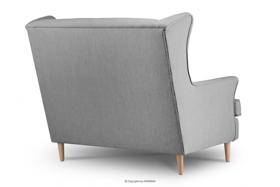 STRALIS Skandynawska sofa dwuosobowa szara na nóżkach szary - zdjęcie 3
