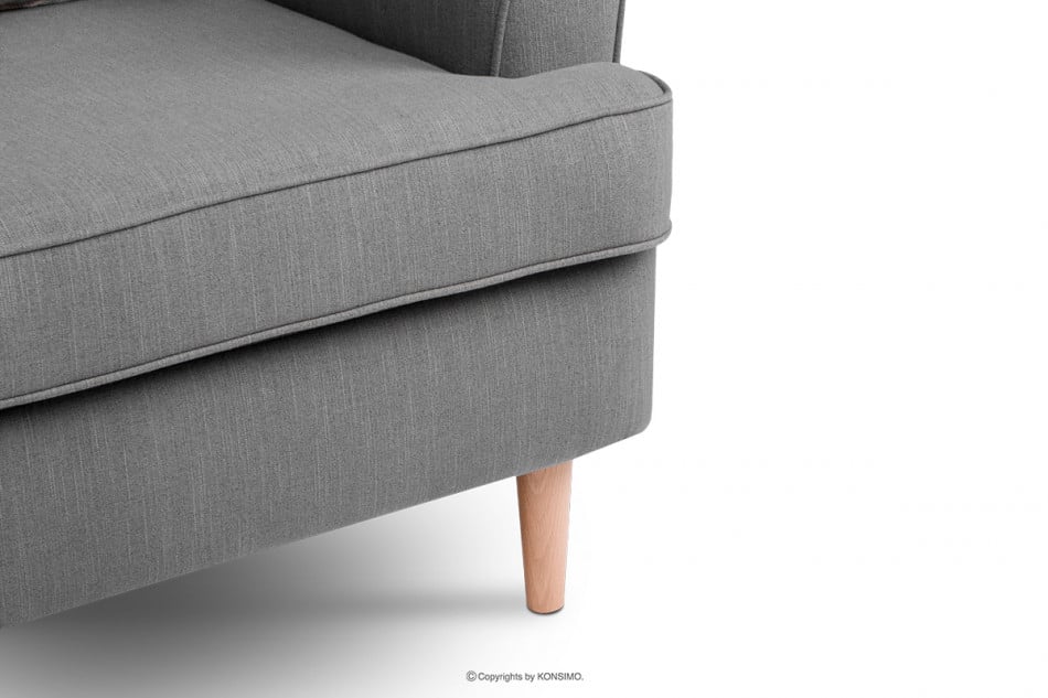 STRALIS Skandynawska sofa dwuosobowa szara na nóżkach szary - zdjęcie 5