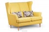 STRALIS Skandynawska sofa dwuosobowa żółta na nóżkach żółty - zdjęcie 3