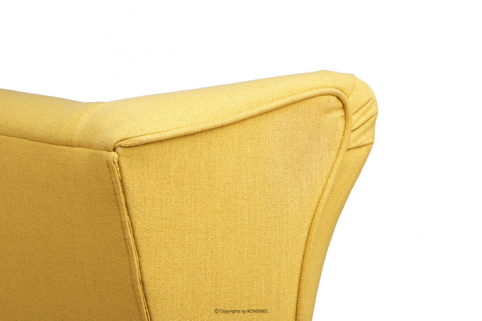 STRALIS Skandynawska sofa dwuosobowa żółta na nóżkach żółty - zdjęcie 9