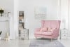 STRALIS Skandynawska sofa dwuosobowa pudrowy róż na nóżkach różowy - zdjęcie 2