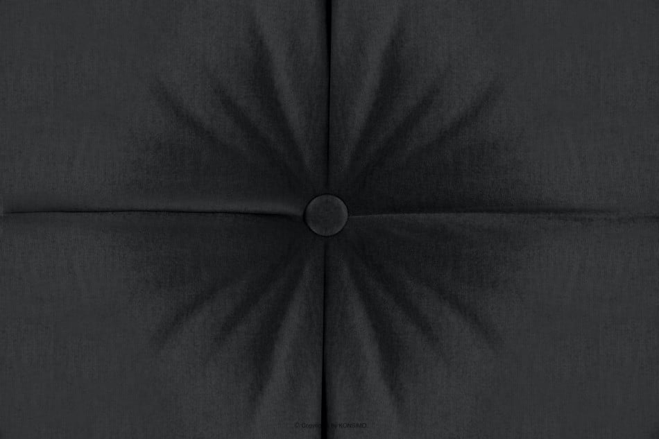 BASIM Sofa 3 osobowa rozkładana glamour pikowana ciemnoszara ciemny szary - zdjęcie 8