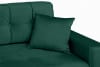 BASIM Sofa 3 osobowa rozkładana glamour pikowana ciemnozielona ciemny zielony - zdjęcie 8