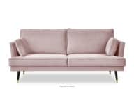 Sofa trzyosobowa welurowa glamour różowa