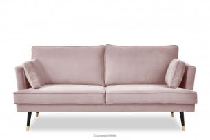 FALCO, https://konsimo.pl/kolekcja/falco/ Sofa trzyosobowa welurowa glamour różowa różowy - zdjęcie