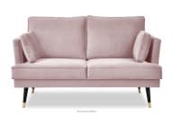 Sofa dwuosobowa welurowa glamour różowa