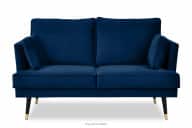 Sofa dwuosobowa welurowa glamour granatowa