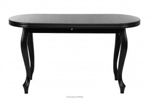 ALTIS, https://konsimo.pl/kolekcja/altis/ Duży stół rozkładany 140 cm vintage czarny czarny - zdjęcie