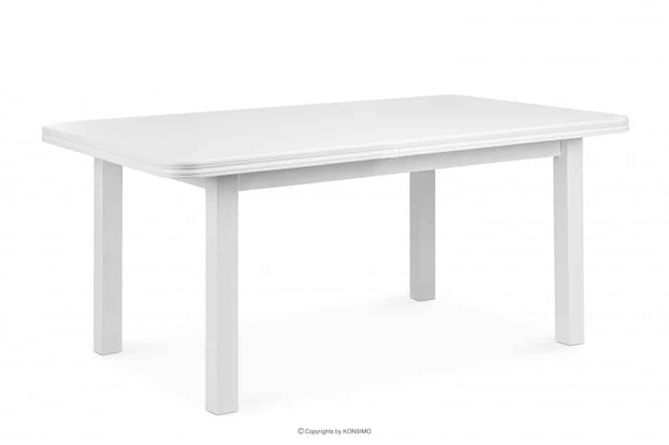 COSPE Stół do salonu rozkładany 160 cm biały biały - zdjęcie 2