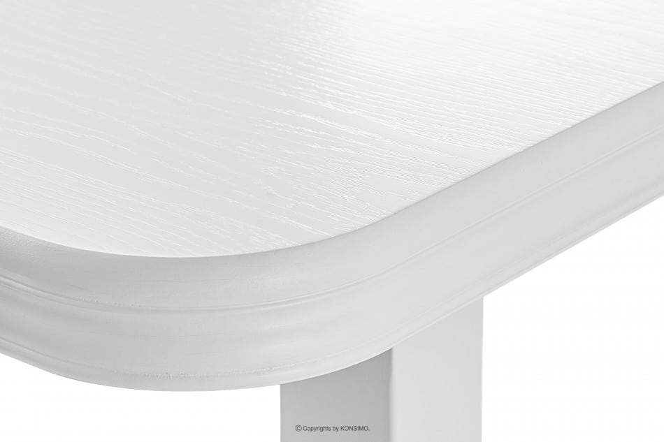 COSPE Stół do salonu rozkładany 160 cm biały biały - zdjęcie 8
