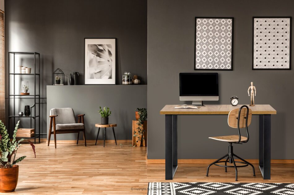 CETO Stół w stylu loftowym kraft złoty dąb craft złoty - zdjęcie 1