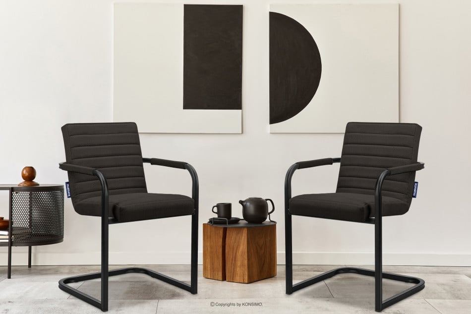 BASKO Krzesło biurowe szare antracytowy/czarny - zdjęcie 1