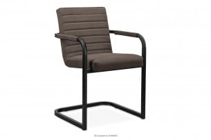 BASKO, https://konsimo.pl/kolekcja/basko/ Krzesło biurowe brązowe brązowy/czarny - zdjęcie