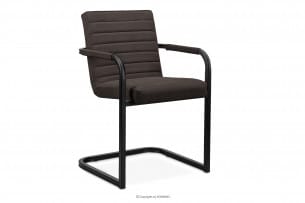 BASKO, https://konsimo.pl/kolekcja/basko/ Krzesło biurowe brąz ciemny brązowy/czarny - zdjęcie