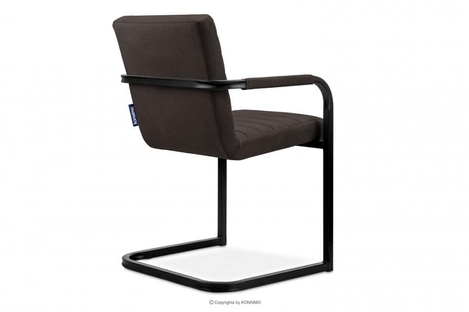 BASKO Krzesło biurowe brąz ciemny brązowy/czarny - zdjęcie 3