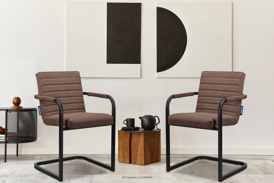 BASKO Krzesło biurowe jasny brąz jasny brązowy/czarny - zdjęcie 1