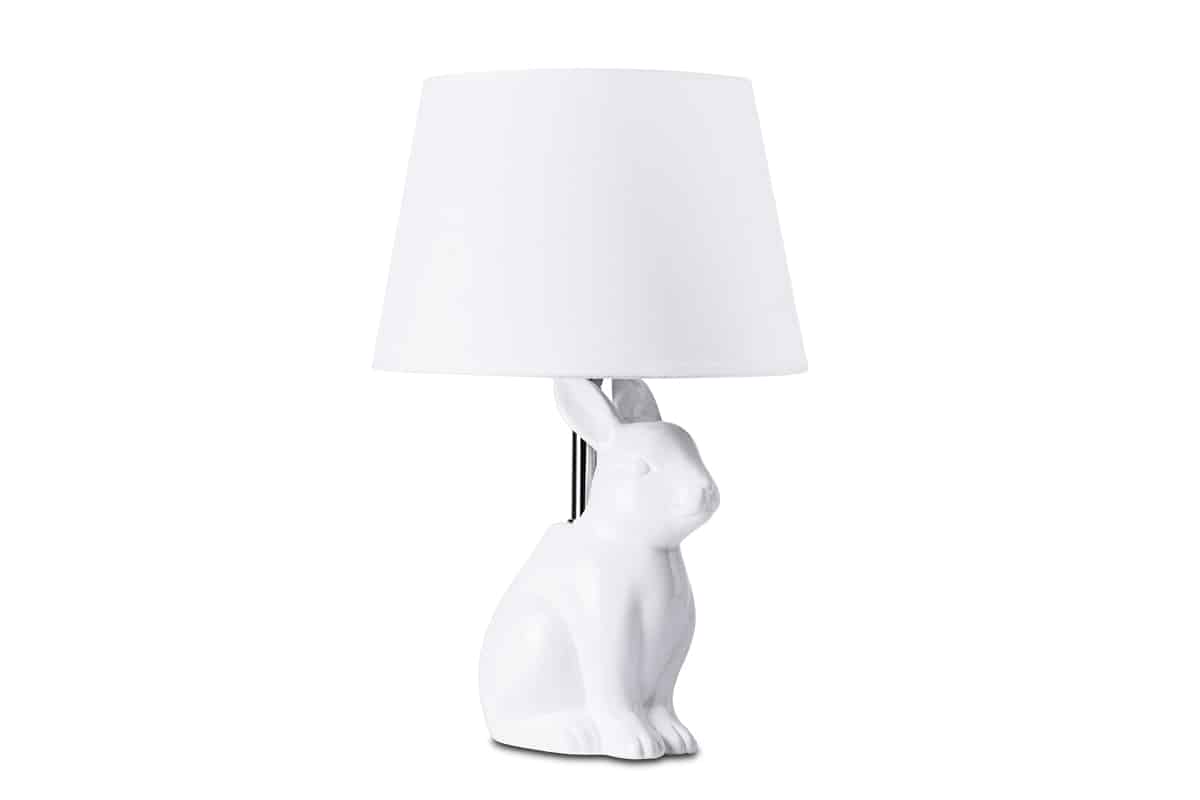 Lampa stołowa z królikiem