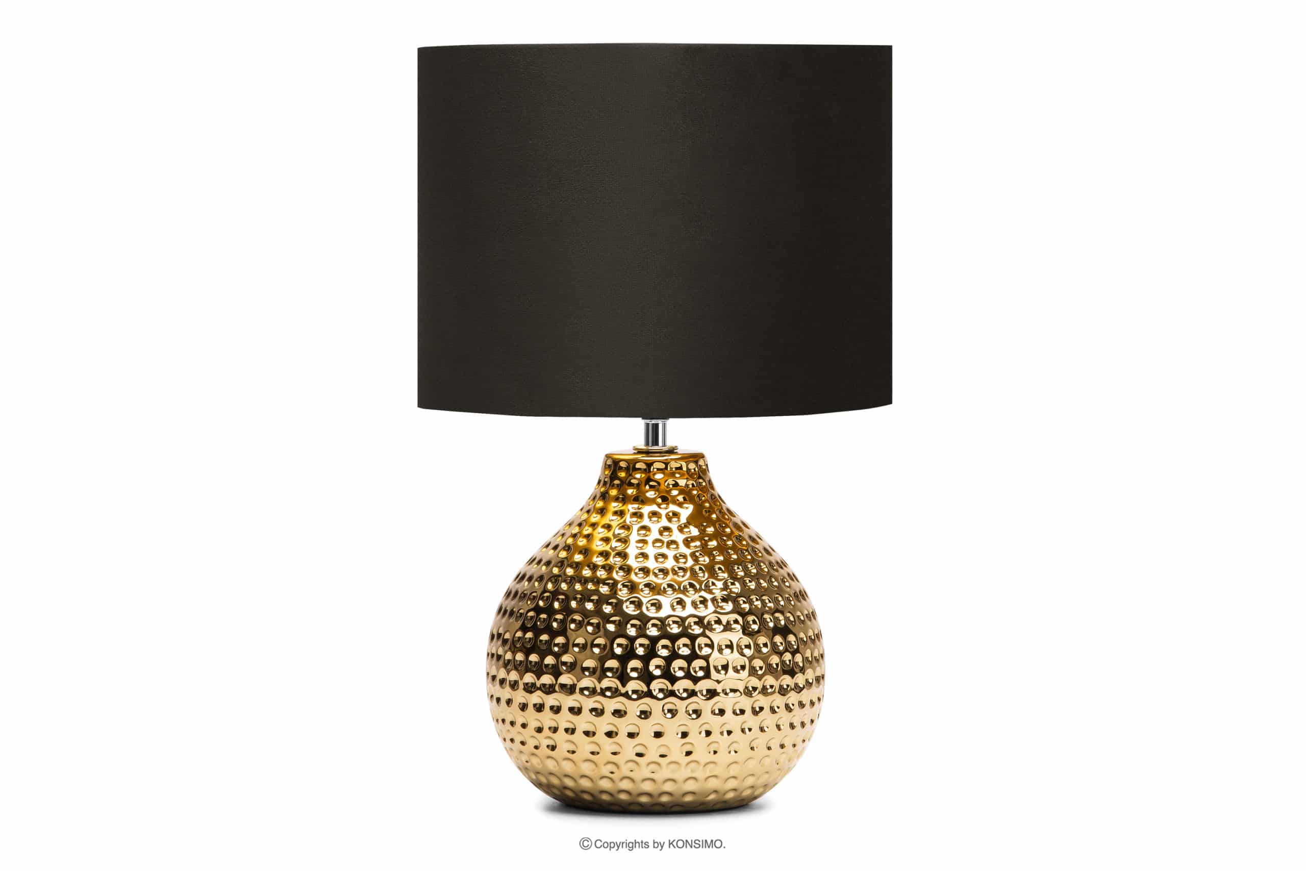 Elegancka lampka ze złotą podstawą