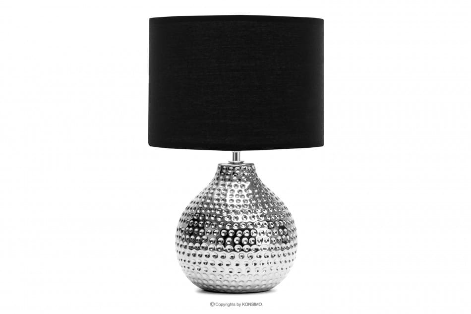 NIPER Elegancka lampka ze srebrną podstawą srebrny/czarny - zdjęcie 0