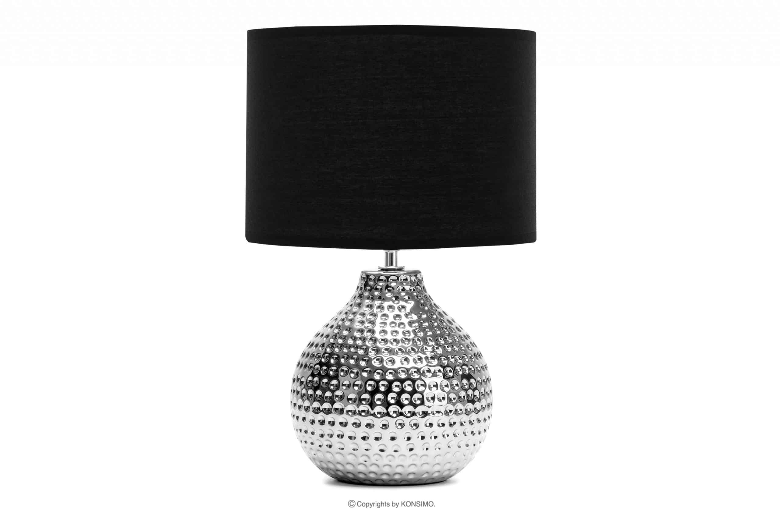 Elegancka lampka ze srebrną podstawą
