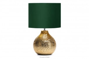 NIPER, https://konsimo.pl/kolekcja/niper/ Elegancka lampka nocna ze złotą podstawą złoty/zielony - zdjęcie