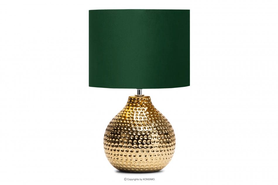NIPER Elegancka lampka nocna ze złotą podstawą złoty/zielony - zdjęcie 0