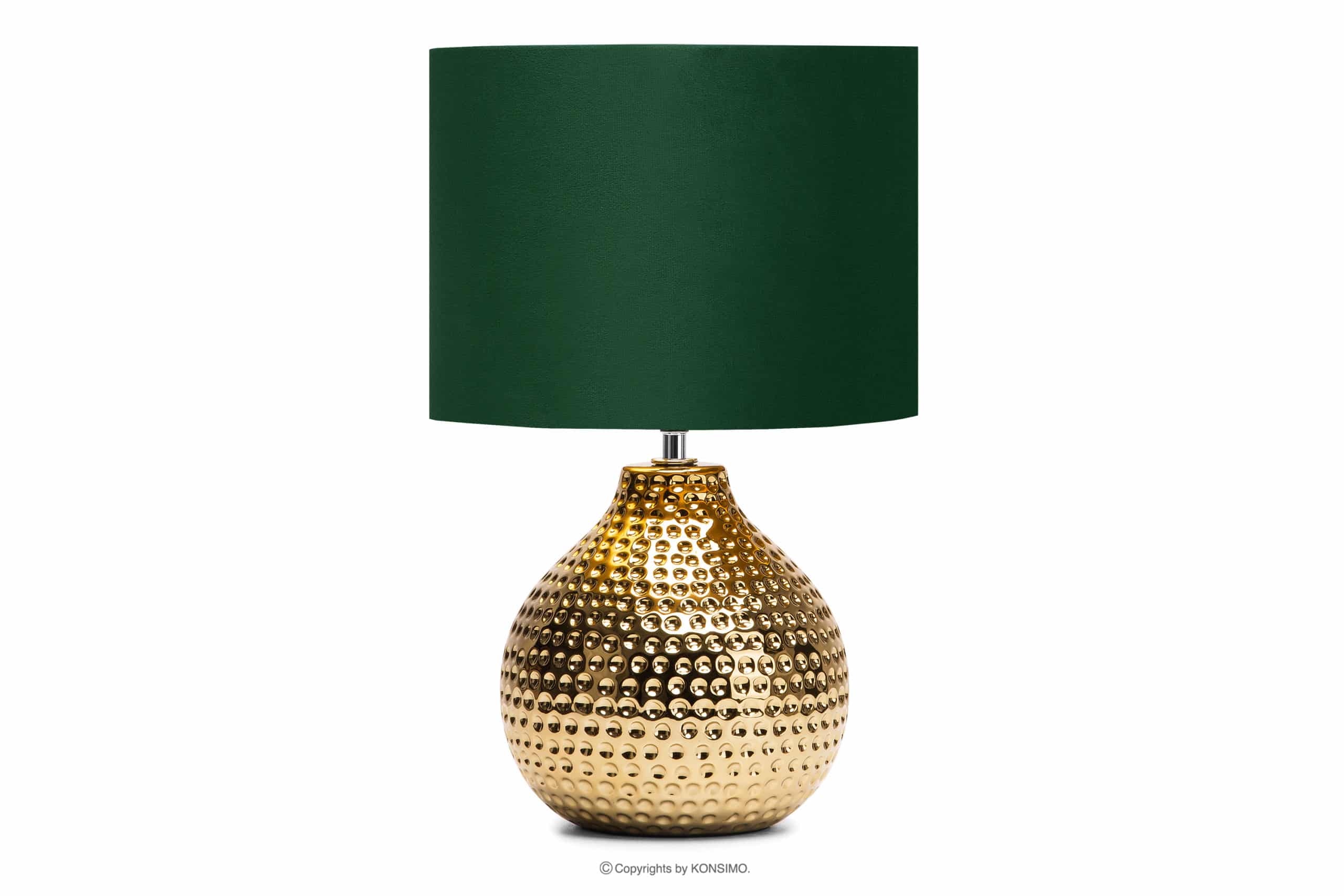 Elegancka lampka nocna ze złotą podstawą