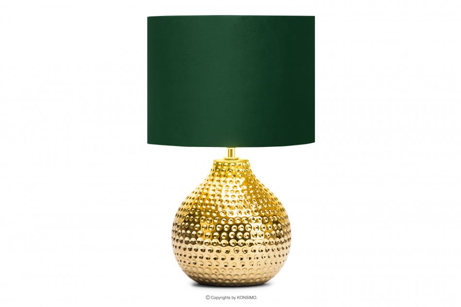 NIPER Elegancka lampka nocna ze złotą podstawą złoty/zielony - zdjęcie 2