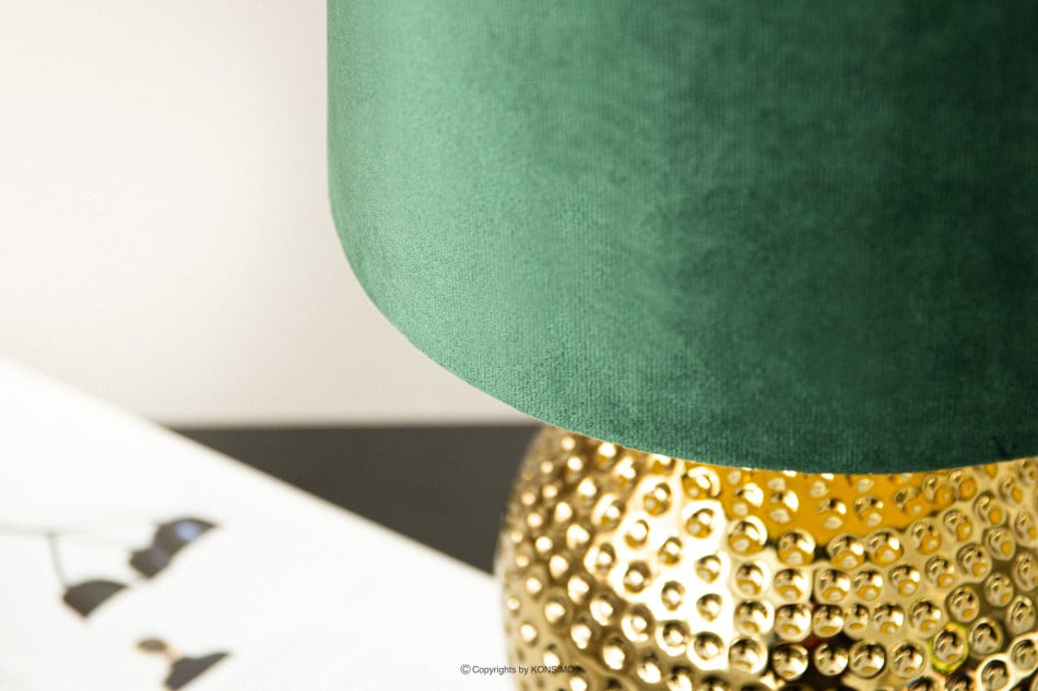 NIPER Elegancka lampka nocna ze złotą podstawą złoty/zielony - zdjęcie 10