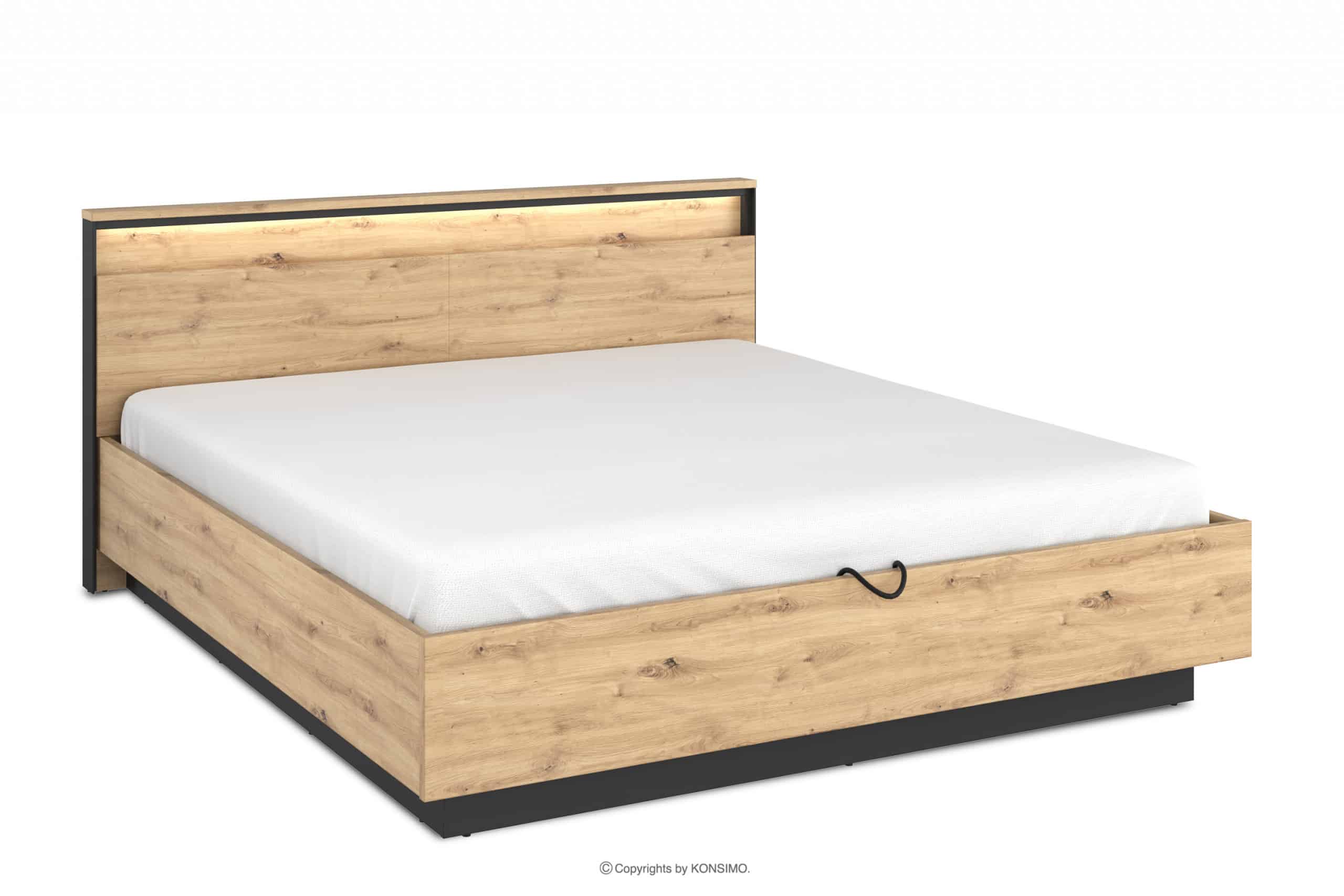 Łóżko w stylu loft ze stelażem
