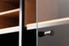 LOFTY Dwudrzwiowa witryna w stylu loft z szufladami czarny/dąb naturalny - zdjęcie 17