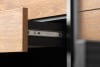 LOFTY Dwudrzwiowa witryna w stylu loft z szufladami czarny/dąb naturalny - zdjęcie 20