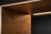LOFTY Dwudrzwiowa witryna w stylu loft z szufladami czarny/dąb naturalny - zdjęcie 32
