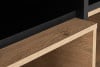 LOFTY Loftowa dwudrzwiowa witryna na drewnianych nogach czarny/dąb naturalny - zdjęcie 27