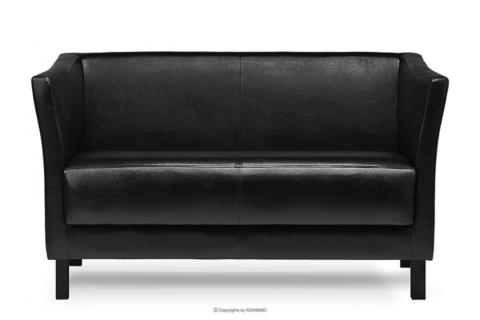ESPECTO Sofa do poczekalni ekoskóra czarna czarny - zdjęcie 0