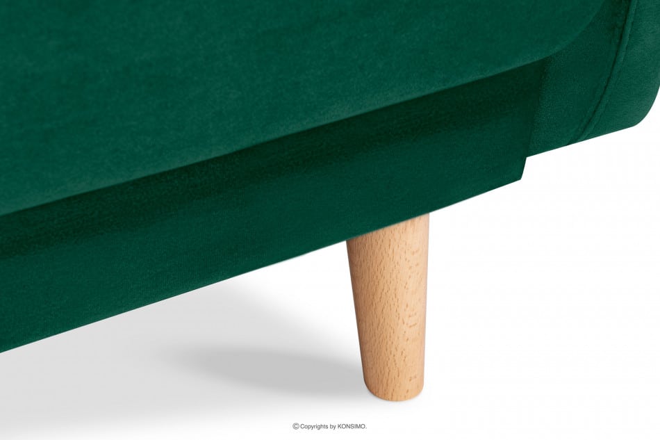 BELMOS Modny narożnik welwetowy na nóżkach ciemnozielony ciemny zielony - zdjęcie 10