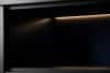 LOFTY Czarna szafka RTV w stylu loft z ryflowaniem czarny/dąb naturalny - zdjęcie 26