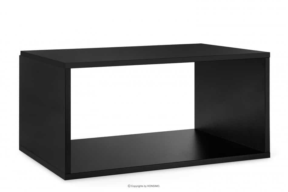 LOFTY Czarna szafka RTV w stylu loft z ryflowaniem czarny/dąb naturalny - zdjęcie 26