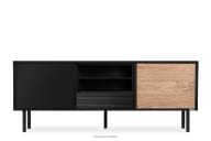 Szafka RTV w stylu loft z półkami czarna